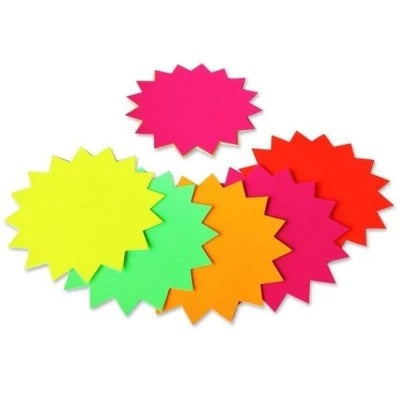 COUNTY FLUORESCENT FLASH CARD 152MM 12/PK. C345 \\\KD01214
