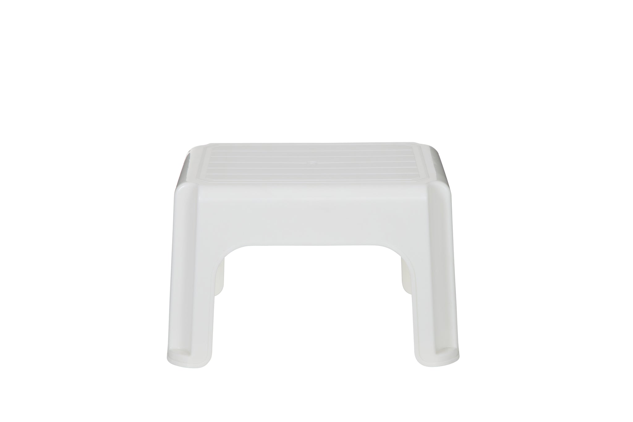WHITEFURZE PLASTIC STEP STOOL 40CM -  CREAM. H23218 \\\KD01221
