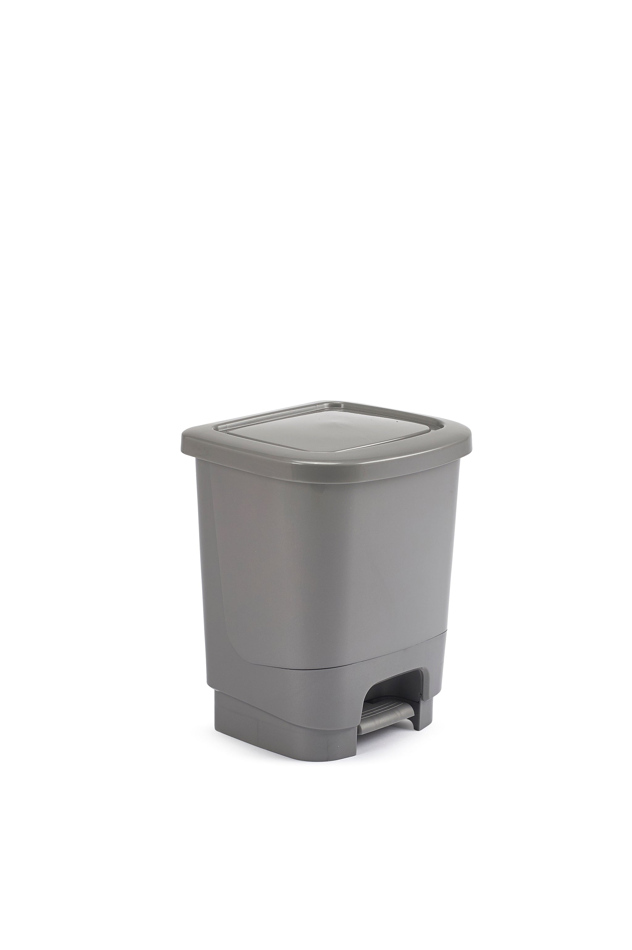 WHITEFURZE 8L PEDAL BIN SILVER. H10PB2 \\\KD01229