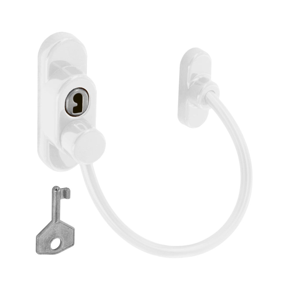 SECURIT S1044 CABLE WINDOW RESTRICTOR WHITE. MP-S1044 \\\KD01268