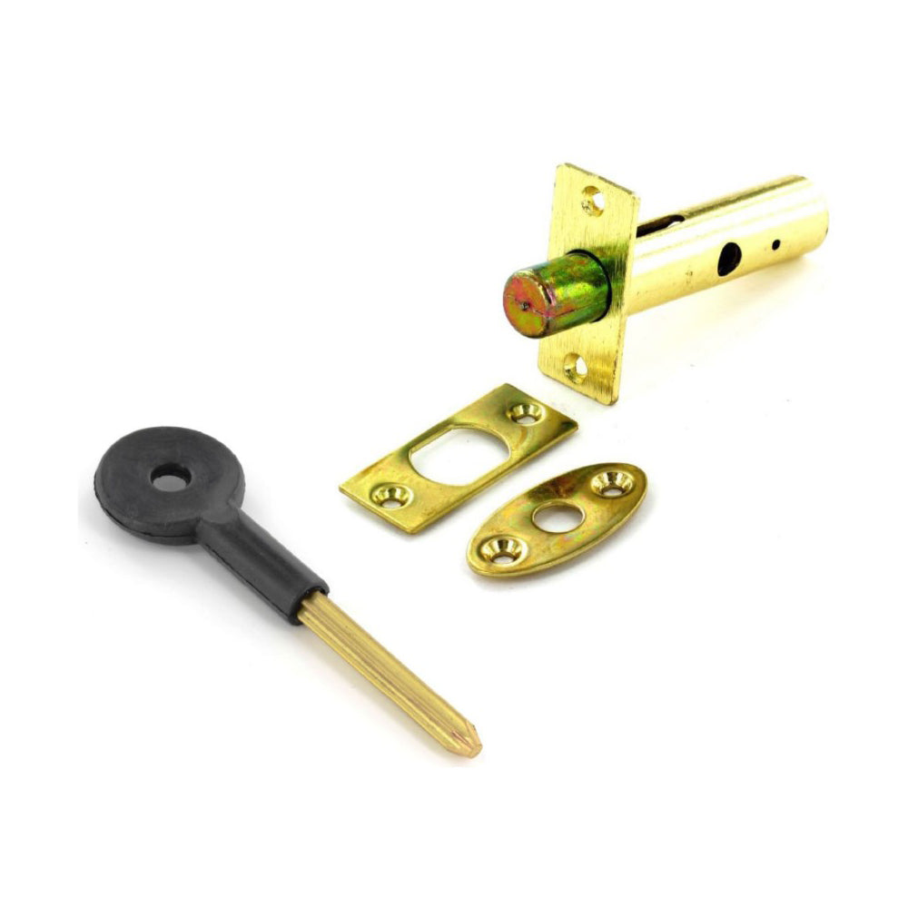 SECURIT S1084 SECURITY BOLT + 1 KEY BRASS PLATED. MP-S1084 \\\KD01271
