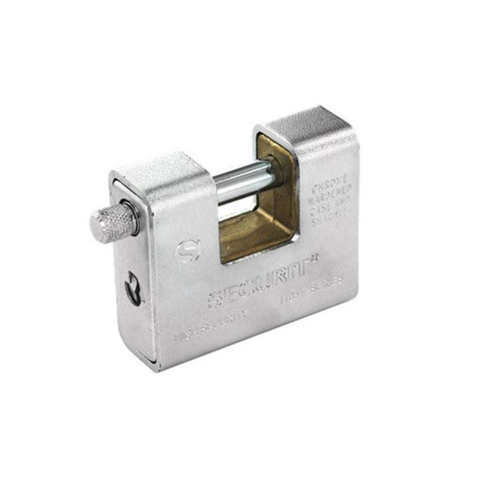 SECURIT S1105 ARMOURED PADLOCK BRASS/MATT CHROME PLATED 60MM. MP-S1105 \\\KD01272