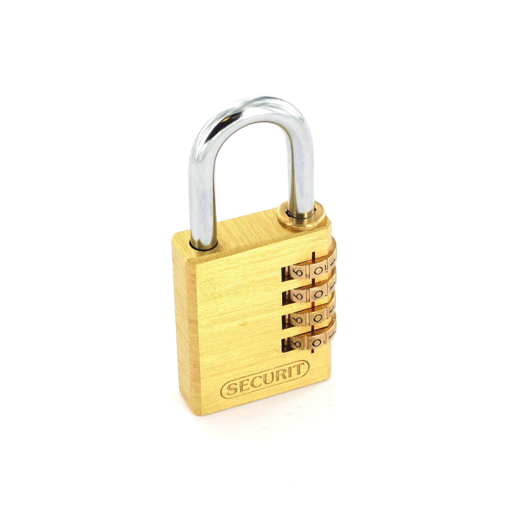 SECURIT S1197 COMBINATION PADLOCK BRASS 40MM. MP-S1197 \\\KD01286