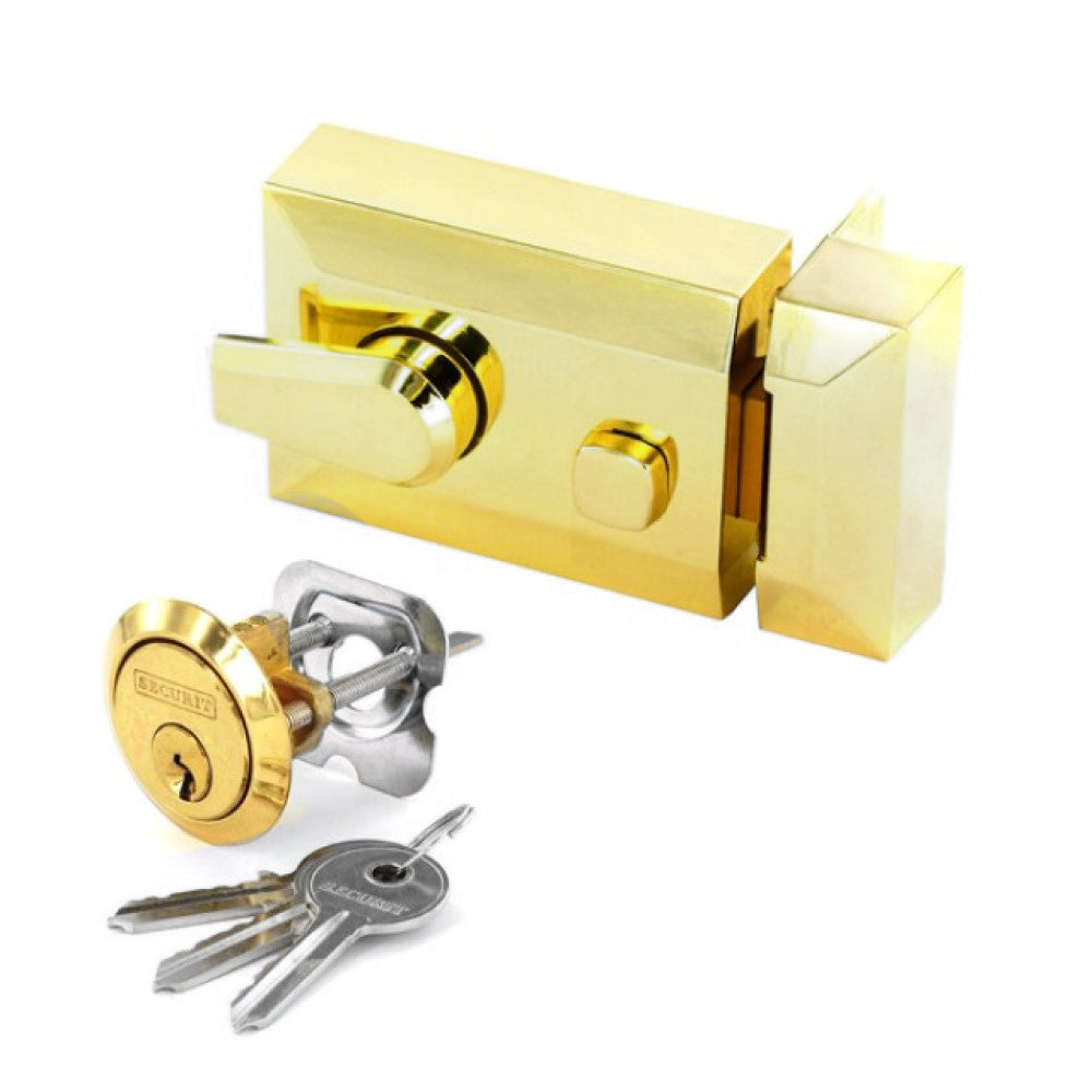 SECURIT S1730 POLISHED BRASS DL NIGHTLATCH STD. MP-S1730 \\\KD01296