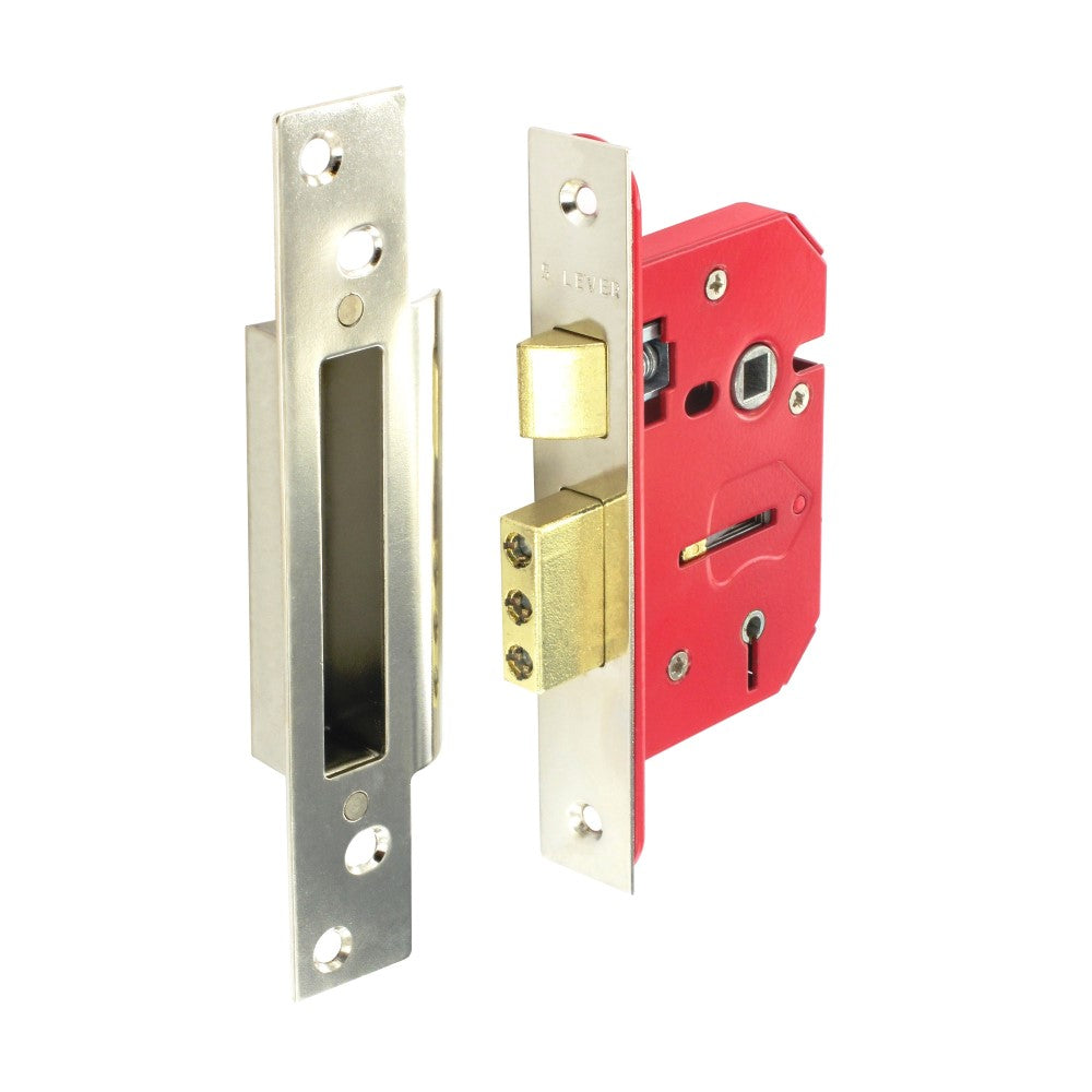 SECURIT S1801 5 LEVER SASH LOCK BRASS PLATED 63MM  WITH 2 KEYS. MP-S1801 \\\KD01301