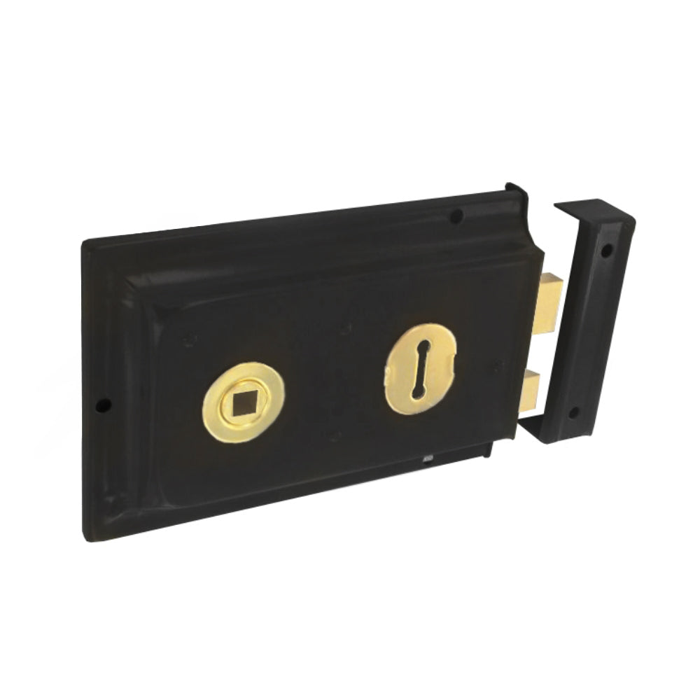 SECURIT S1841 DOUBLE HANDED RIM LOCK BLACK 150MM. MP-S1841 \\\KD01308