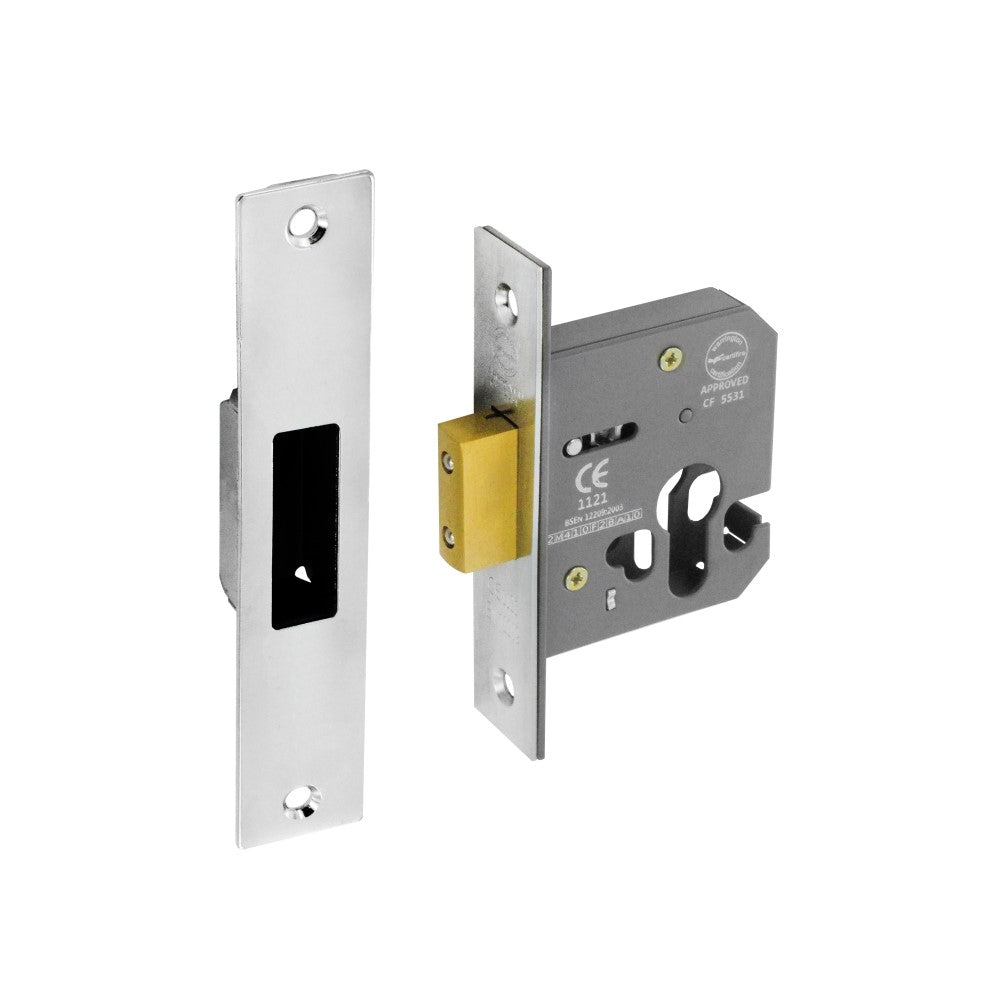 SECURIT S1855 EURO DEADLOCK NICKLE PLATED 63MM. MP-S1855 \\\KD01311