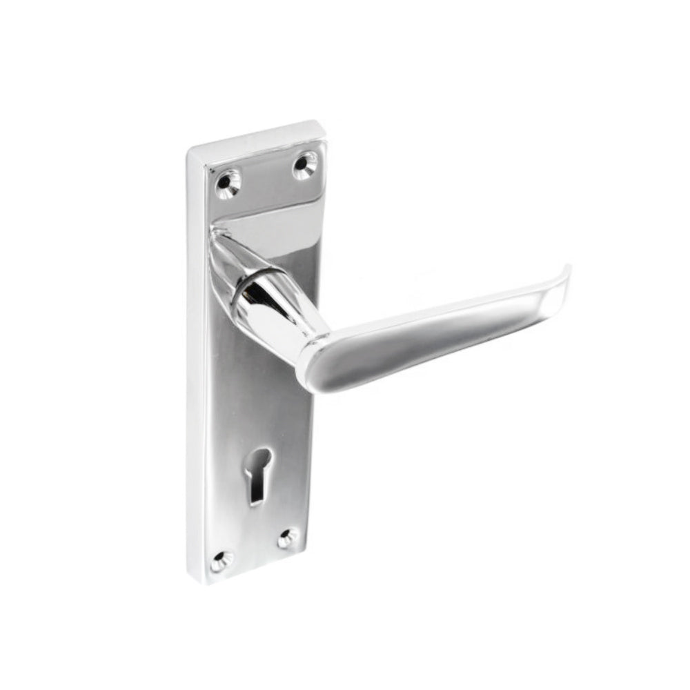 SECURIT S2705 CHROME PLATED FLAT LOCK HANDLES 155MM. MP-S2705 \\\KD01314