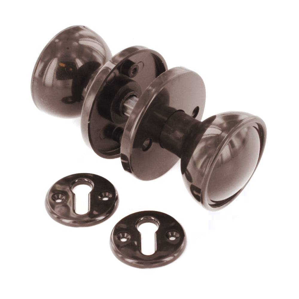 SECURIT S3241 PLASTIC MORTICE KNOBSET BROWN 60MM. MP-S3241 \\\KD01328