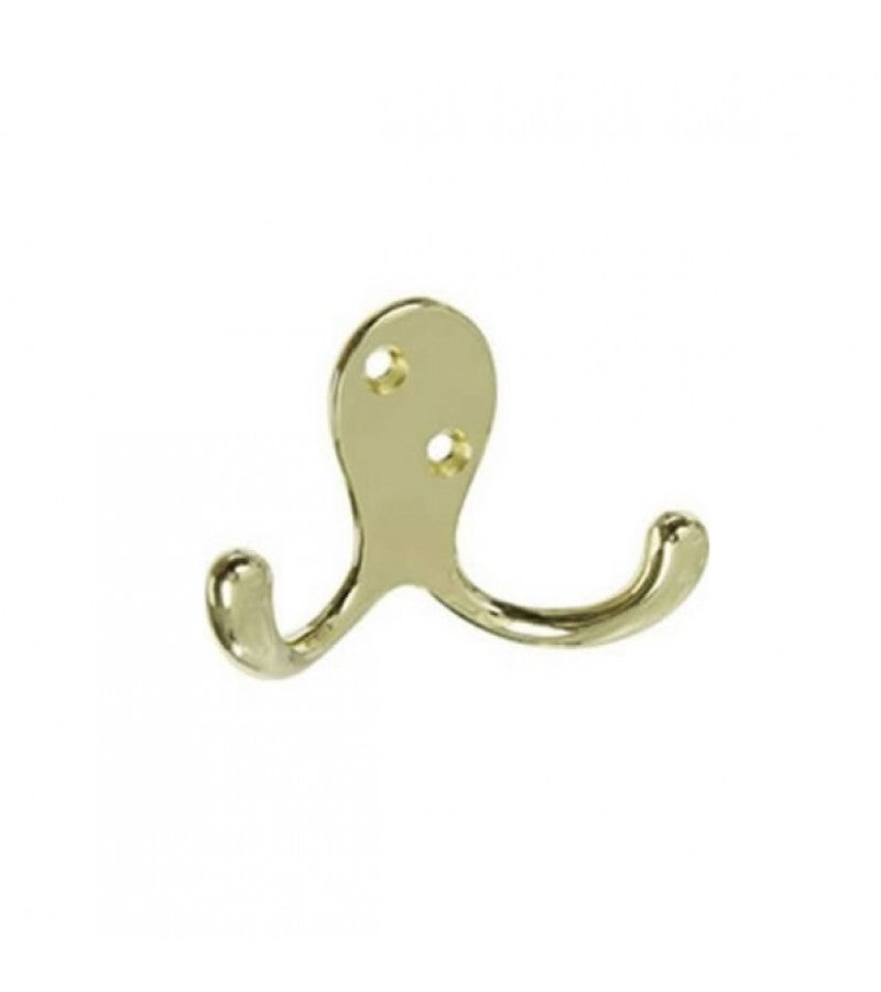 SECURIT S6109 DOUBLE ROBE HOOK ELECTRO BRASSED (EB) 70MM. MP-S6109 \\\KD01419
