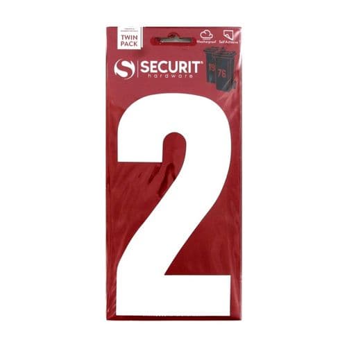 SECURIT S6912 WHEELIE BIN NUMBER 2 WHITE 170MM. MP-S6912 \\\KD01450