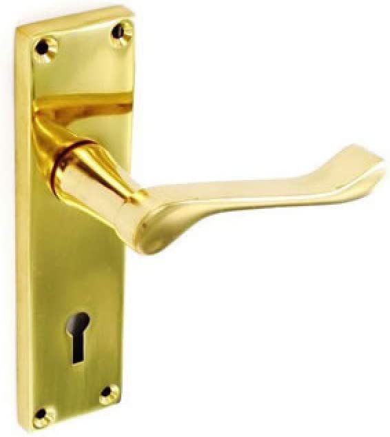 SECURIT S7204 PBRASS PLATED SCROLL LOCK HANDLES 155MM. MP-S7204 \\\KD01460