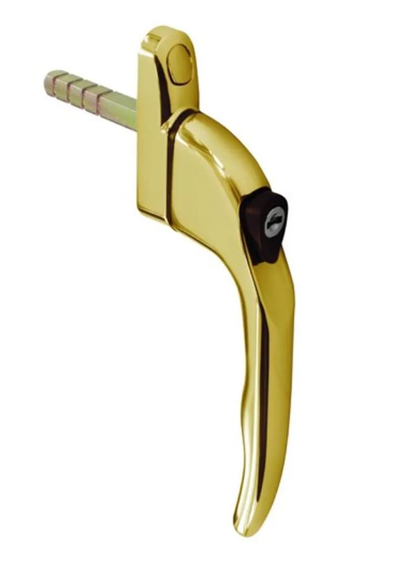 SECURIT S9503 INLINE ESPAG LOCK WIND.HANDLE PBRASS PLATED. MP-S9503 \\\KD01464