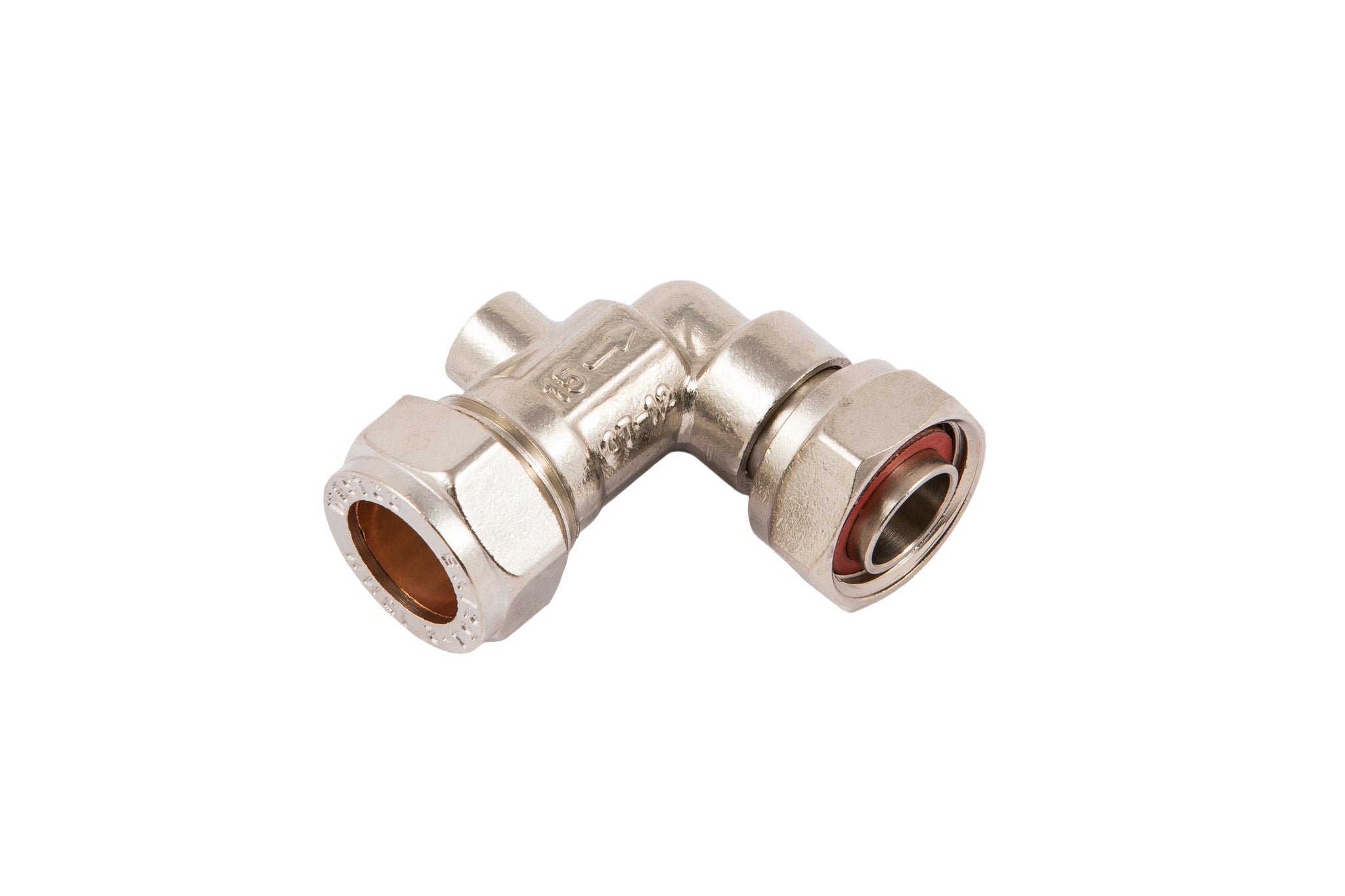 SECURPLUMB U9756 SERVICE VALVE ANGLED CHROME PLATED 15MMX1/2. SU9756 \\\KD01485