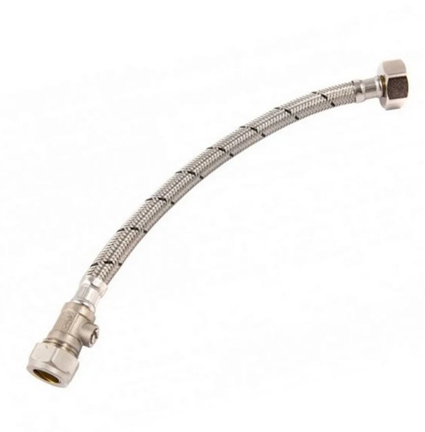 SECURPLUMB U9909 TAP CONNECTOR FLEXI & VALVE 300X15X3/4. U9909 \\\KD01518