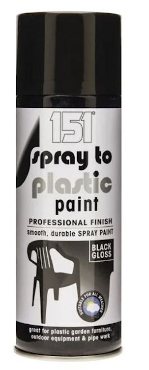 151 SPRAY TO PLASTIC PAINT BLACK GLOSS 400ML. TAR050 \\\KD01634