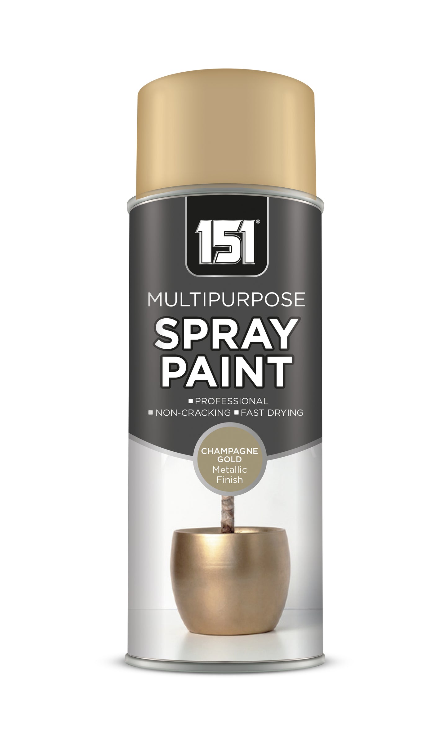 151 METALLIC GLOSS CHAMPAGNE GOLD SPRAY PAINT 400ML. TAR060 \\\KD01638