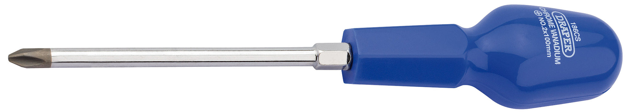 DRAPER 14084 NO 2 X 100MM CROSS SLOT CABINET PATTERN SCREWDRIVER 186CS. DRA14084 \\\KD01659