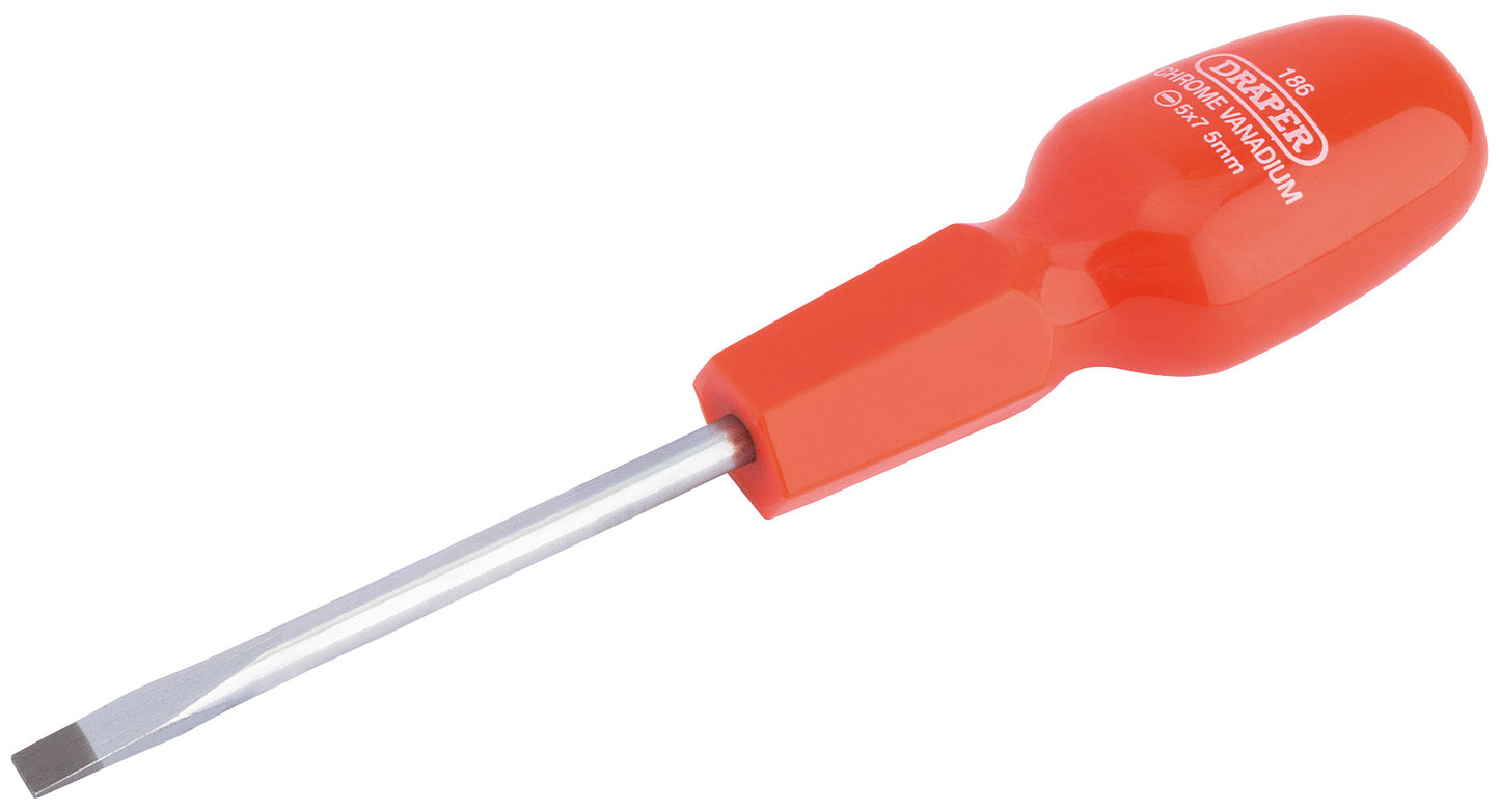 DRAPER 19785 5MM X 75MM PLAIN SLOT CABINET PATTERN SCREWDRIVER. DRA19785 \\\KD01662