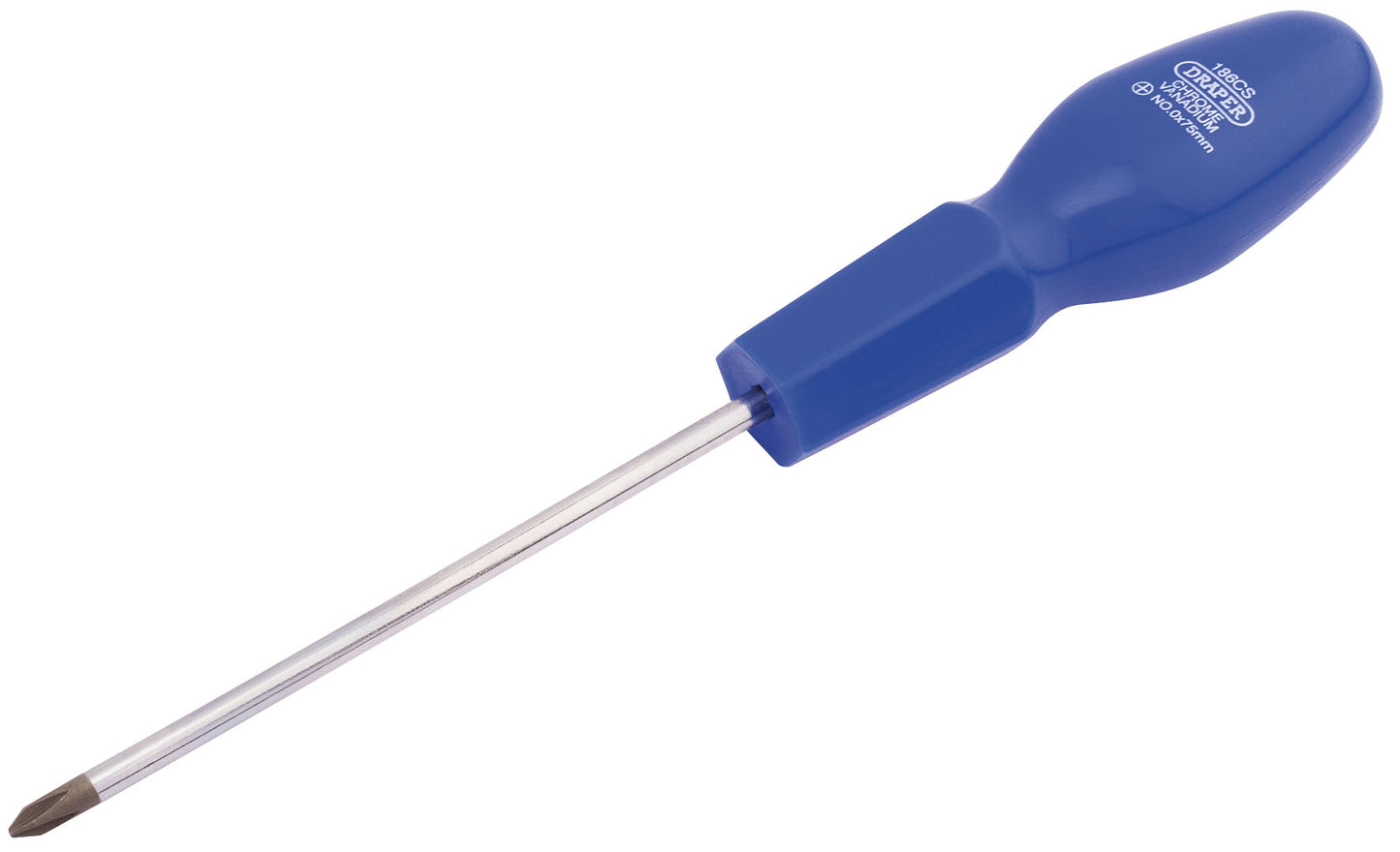DRAPER 22632 NO 0 X 75MM CROSS SLOT CABINET PATTERN SCREWDRIVER 186CS. DRA22632 \\\KD01663