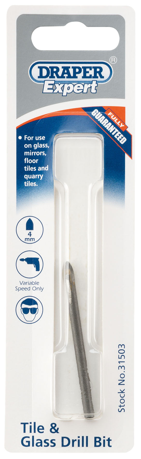 DRAPER 31503 TILE AND GLASS DRILL BIT (4MM). DRA31503 \\\KD01668