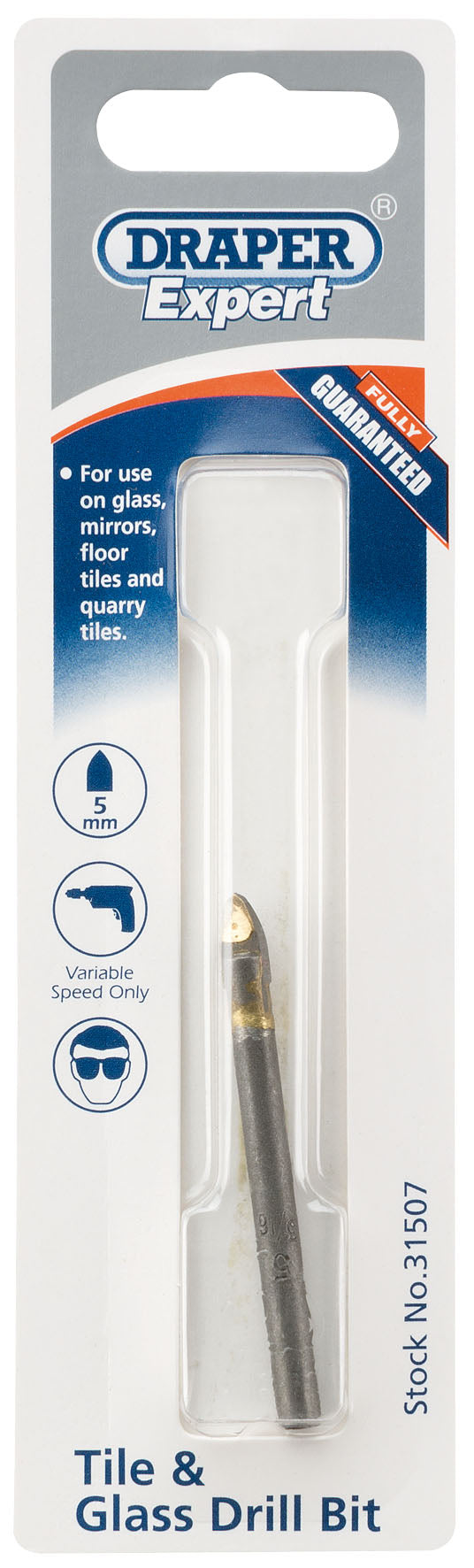 DRAPER 31507 TILE AND GLASS DRILL BIT (5MM). DRA31507 \\\KD01669