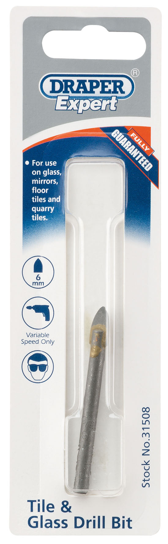 DRAPER 31508 TILE AND GLASS DRILL BIT (6MM). DRA31508 \\\KD01670