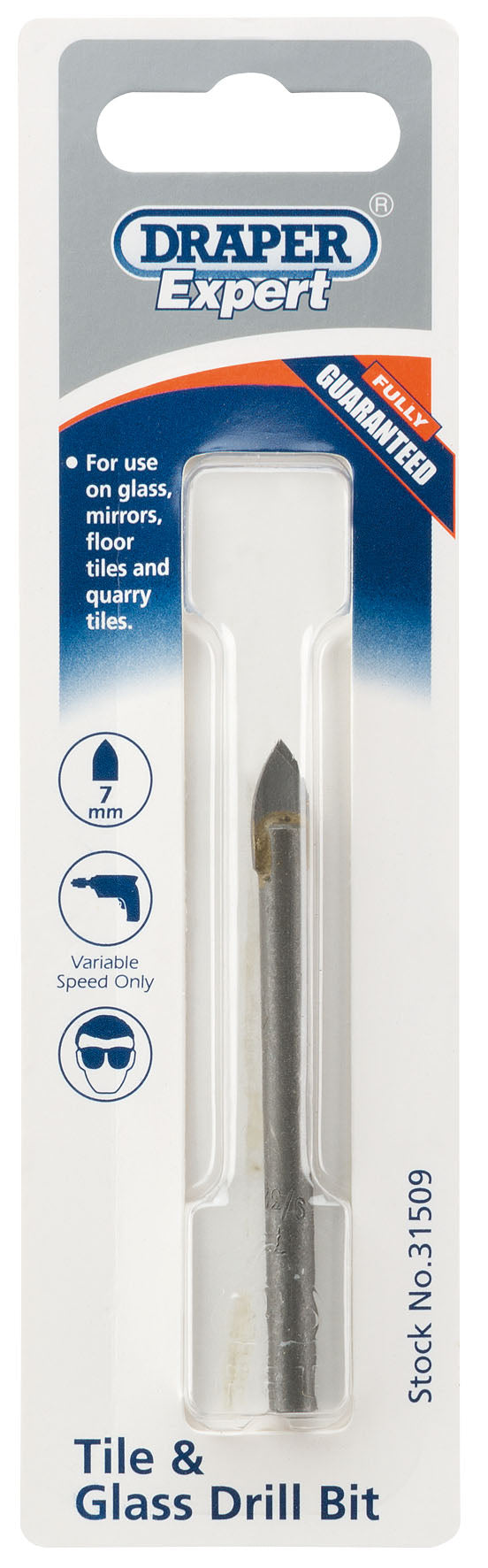 DRAPER 31509 TILE AND GLASS DRILL BIT (7MM). DRA31509 \\\KD01671