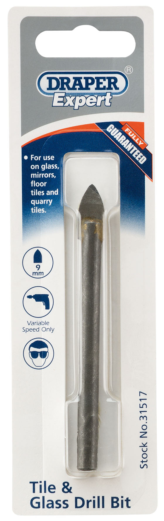 DRAPER 31517 TILE AND GLASS DRILL BIT (9MM). DRA31517 \\\KD01673
