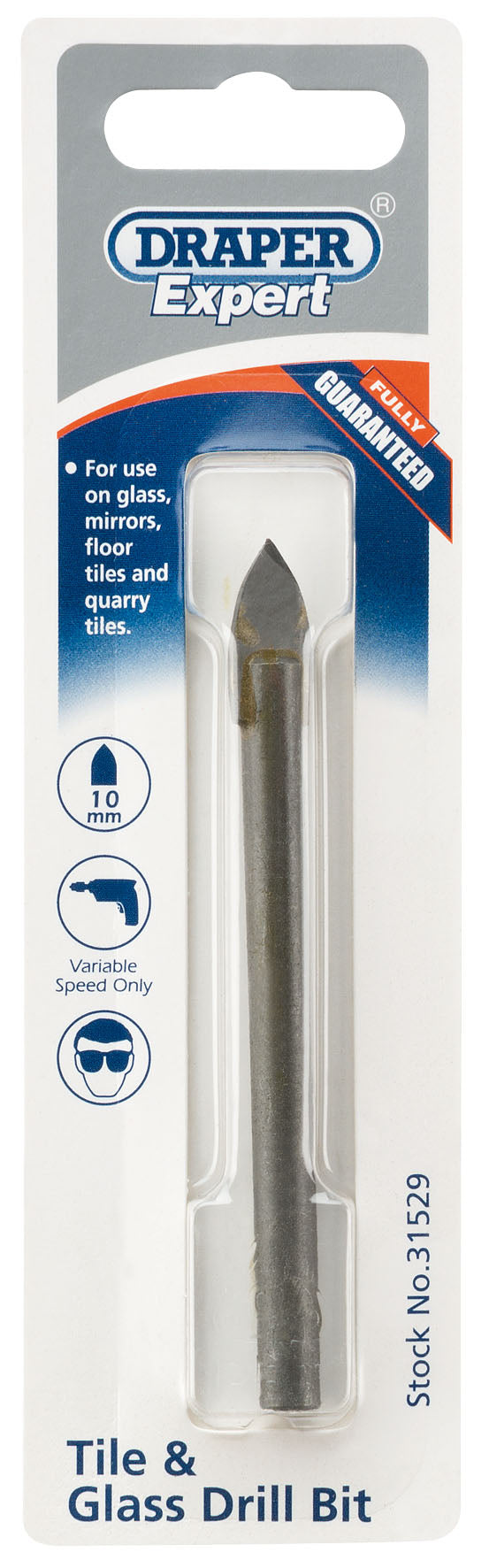 DRAPER 31529 TILE AND GLASS DRILL BIT (10MM). DRA31529 \\\KD01674