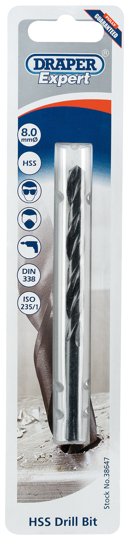 DRAPER EXPERT 38647  8.0MM HSS DRILL BIT. DRA38647 \\\KD01692