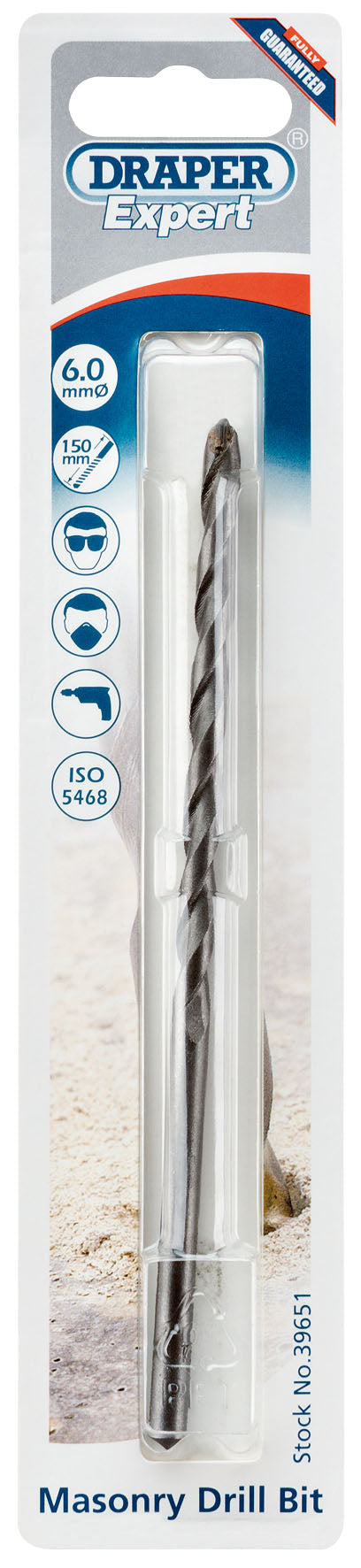 DRAPER EXPERT 39651  6 X 150MM MASONRY DRILL BIT. DRA39651 \\\KD01711
