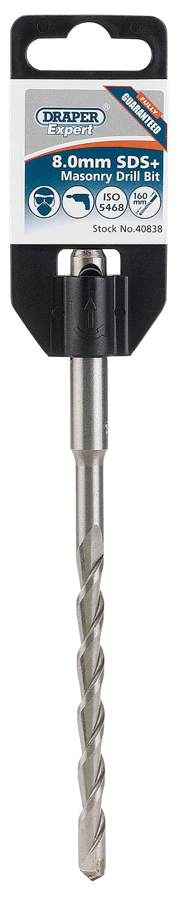 DRAPER EXPERT 40838  8.0 X 160MM SDS+ MASONRY DRILL BIT. DRA40838 \\\KD01751