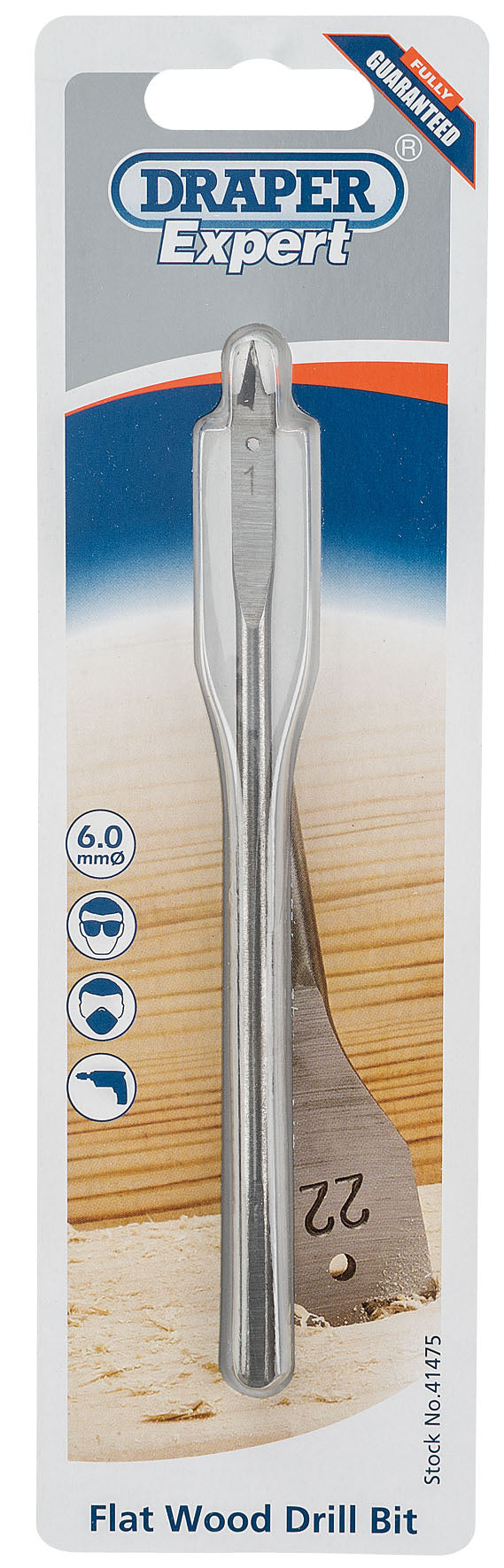 DRAPER EXPERT 41475  6.0MM FLAT WOOD DRILL BIT. DRA41475 \\\KD01779