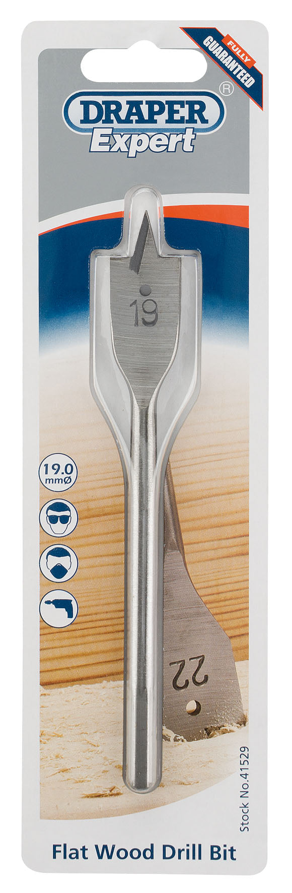 DRAPER EXPERT 41529  19.0MM FLAT WOOD DRILL BIT. DRA41529 \\\KD01786