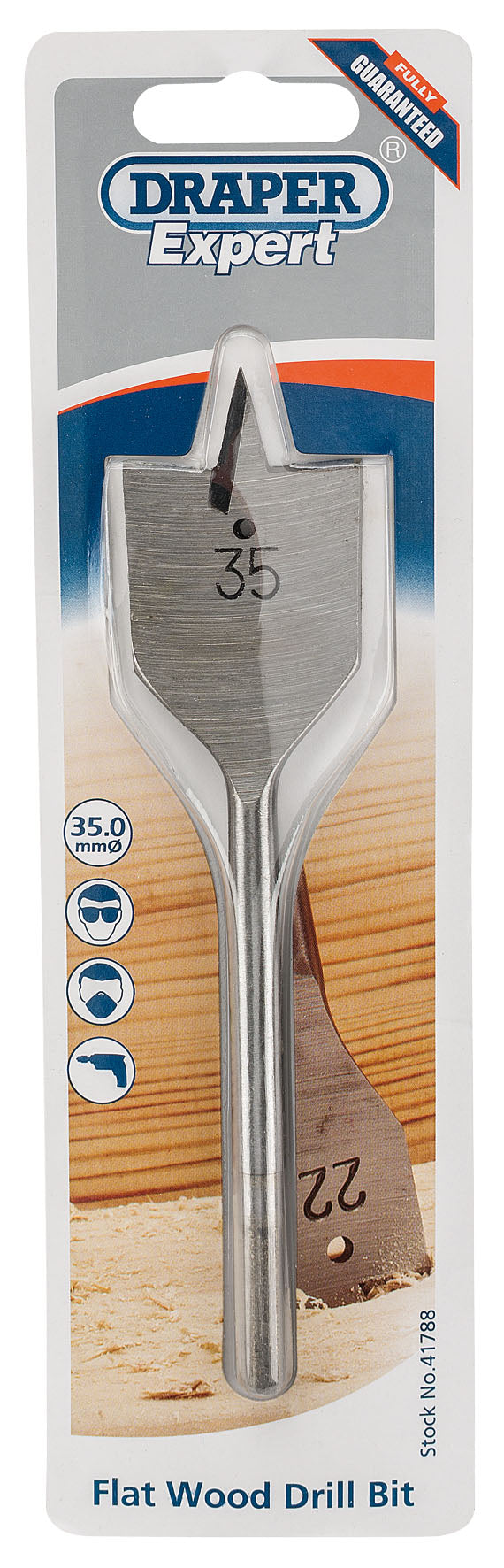 DRAPER EXPERT 41788  35.0MM FLAT WOOD DRILL BIT. DRA41788 \\\KD01794