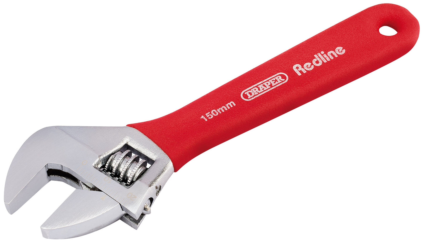 DRAPER REDLINE 67589 150MM SOFT GRIP ADJUSTABLE WRENCH. DRA67589 \\\KD01817