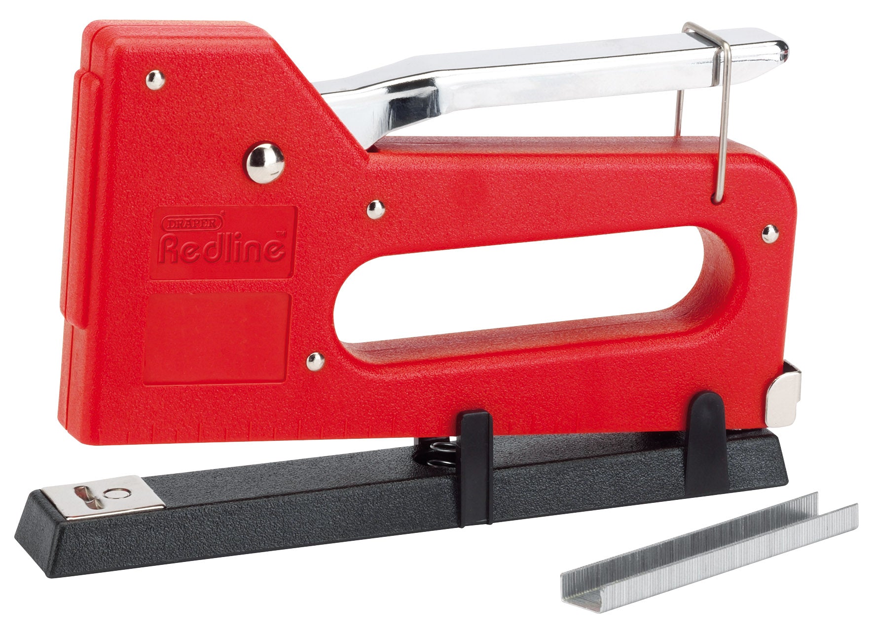 DRAPER REDLINE 67673 STAPLE GUN/TACKER COMPLETE WITH 100 X 12MM STAPLES. DRA67673 \\\KD01834