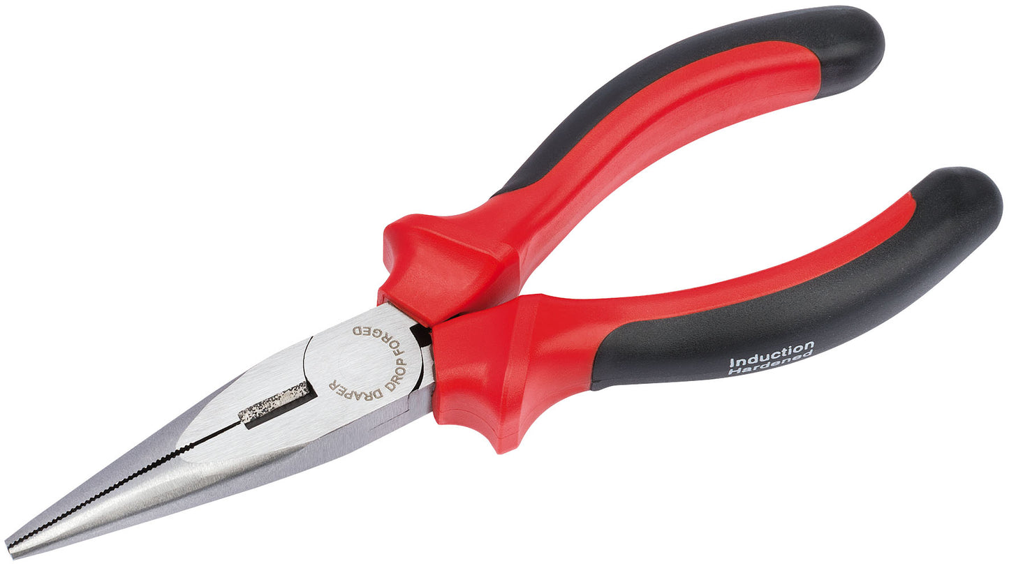 DRAPER REDLINE 67997 165MM HEAVY DUTY LONG NOSE PLIERS WITH SOFT GRIP HANDLES. DRA67997 \\\KD01850