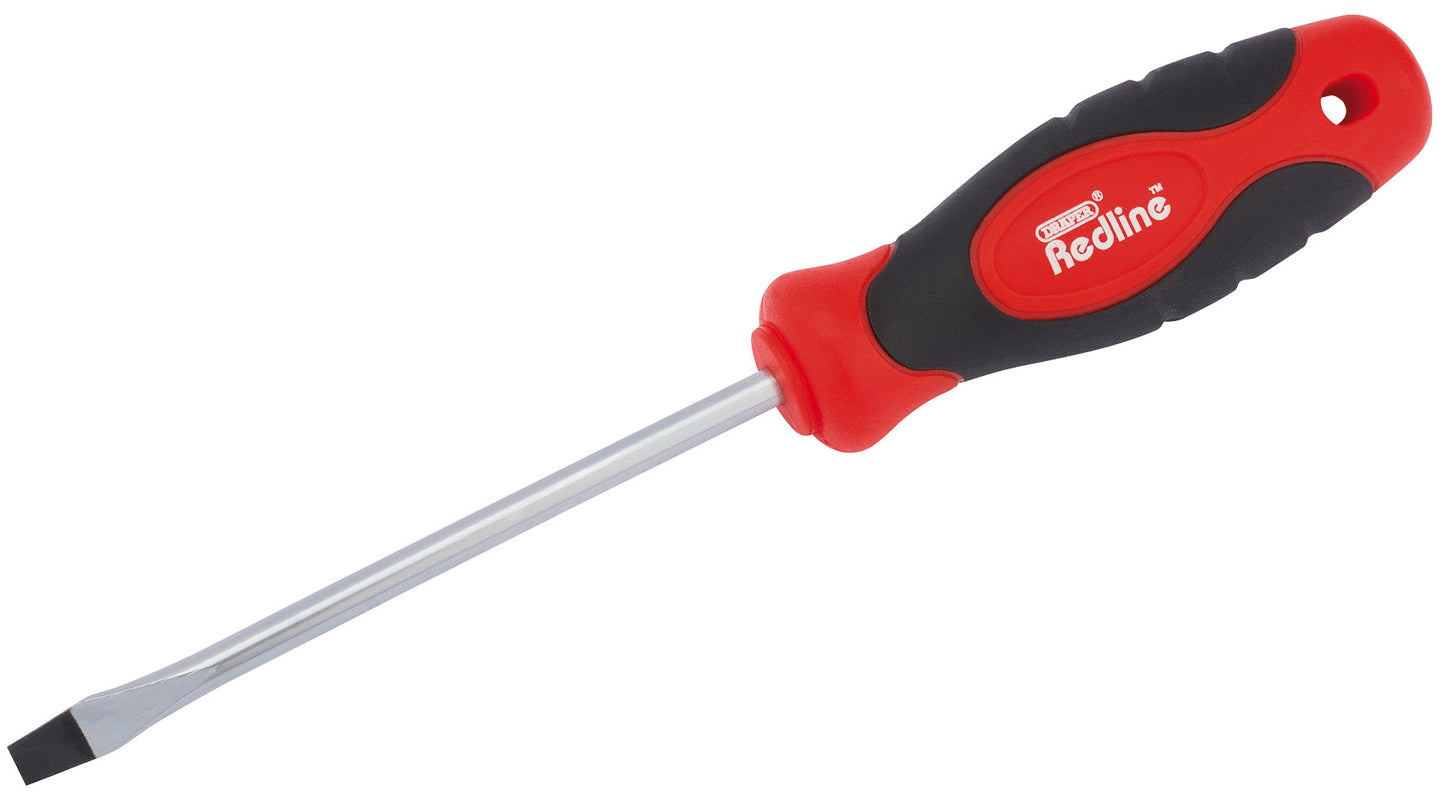 DRAPER REDLINE 68009 PLAIN SLOT SOFT-GRIP SCREWDRIVER (5 X 100MM). DRA68009 \\\KD01852