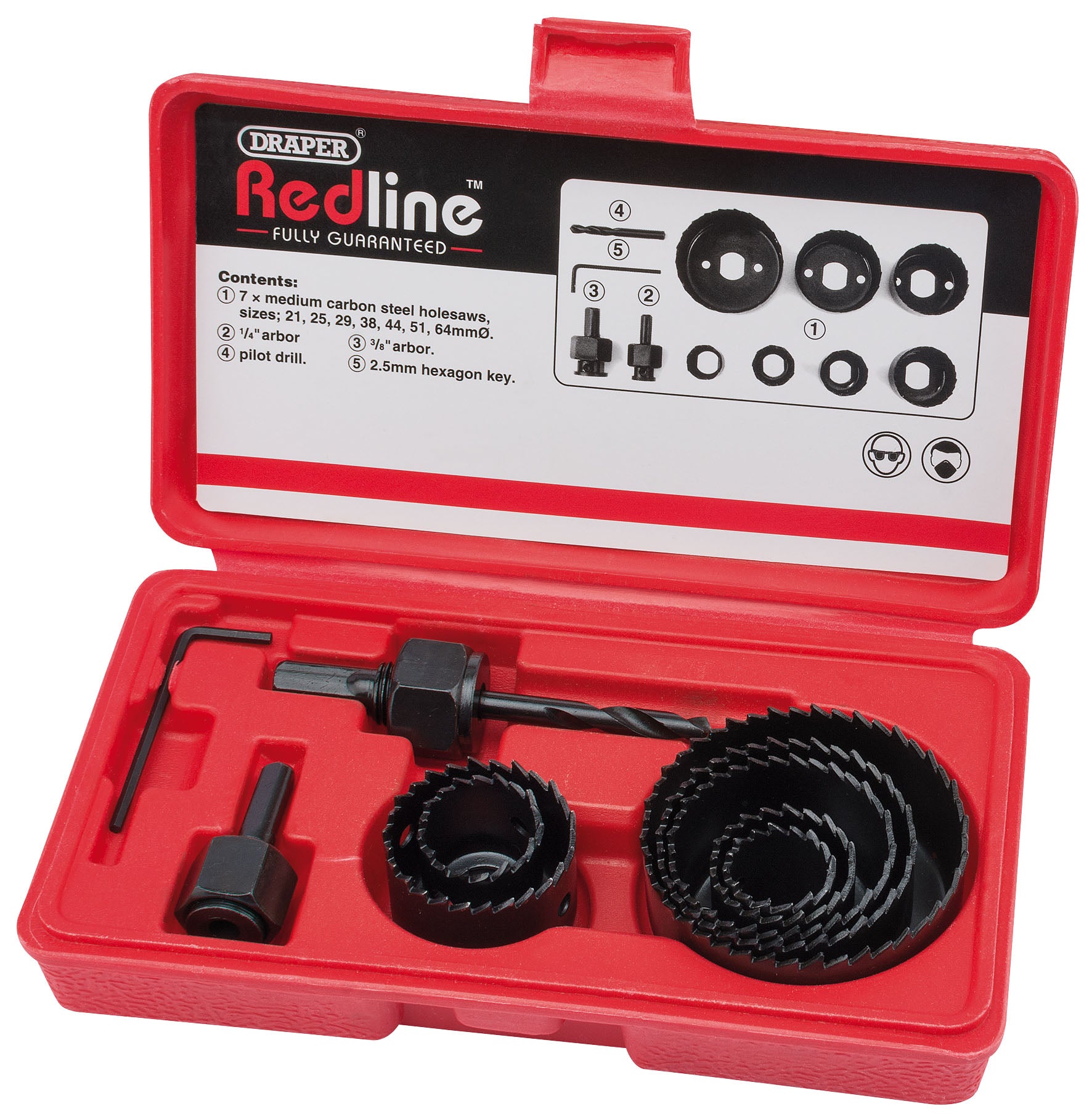 DRAPER REDLINE 68470 HOLESAW KIT (11 PIECE). DRA68470 \\\KD01872