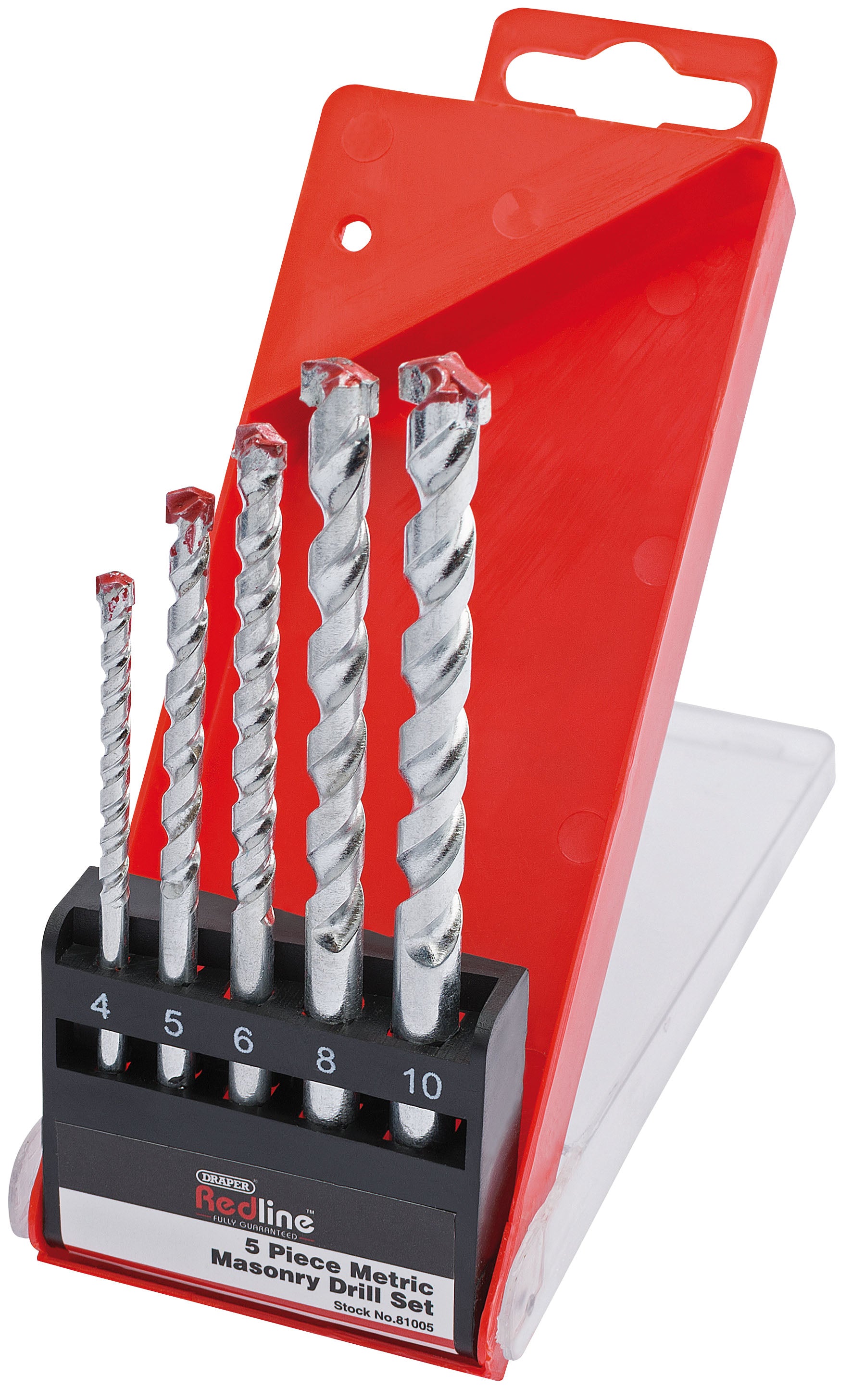 DRAPER REDLINE 81005 METRIC MASONRY DRILL SET (5 PIECE). DRA81005 \\\KD01911