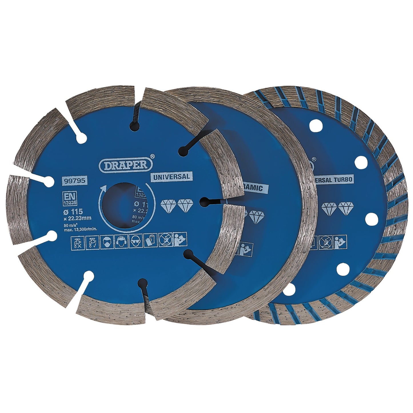 DRAPER 99795 DIAMOND BLADE SET 115MM X 22.23MMÂ 3/PK. DRA99795 \\\KD01932