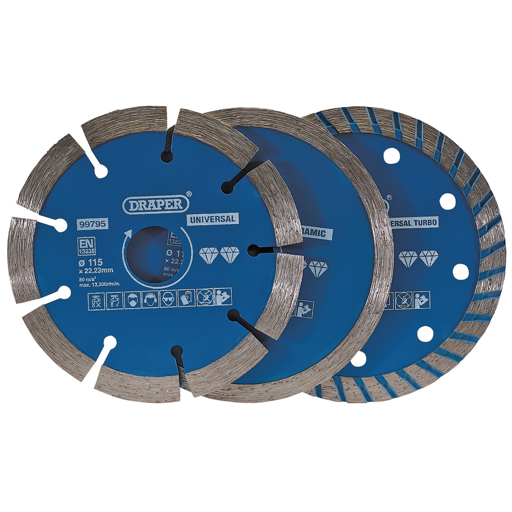 DRAPER 99795 DIAMOND BLADE SET 115MM X 22.23MMÂ 3/PK. DRA99795 \\\KD01932