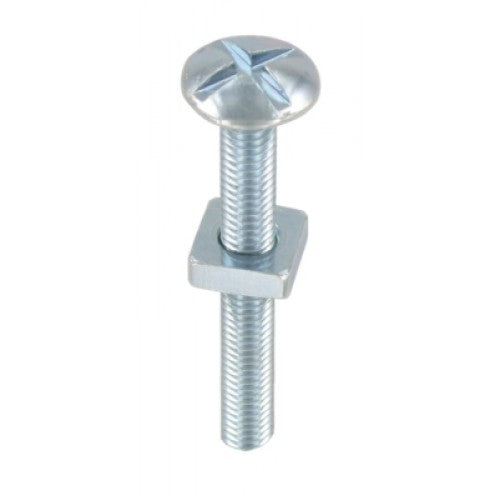 FAST PAK VALUE 0508 M6 X 25 ROOFING BOLTS &AMP; NUTS ZINC 7 PER PACK. FP0508 \\\KD01992