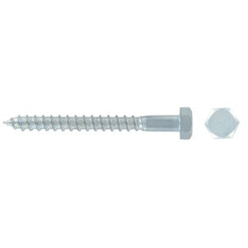 FAST PAK VALUE 0607 M8 X 50 COACH SCREWS ZINC 4 PER PACK. FP0607 \\\KD02002
