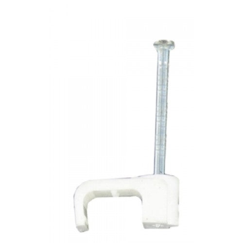 FAST PAK VALUE 1437 BELL WIRE CABLE CLIPS ROUND WHITE 60 PER PACK. FP1437 \\\KD02082