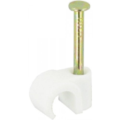 FAST PAK VALUE 1444 3.5MM CABLE CLIPS ROUND WHITE 70 PER PACK. FP1444 \\\KD02083