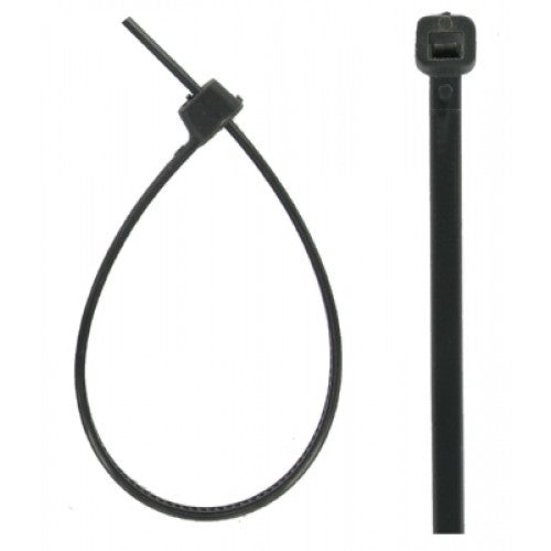 FAST PAK VALUE 2045 CABLE TIES 300MM BLACK 12 PER PACK. FP2045 \\\KD02121
