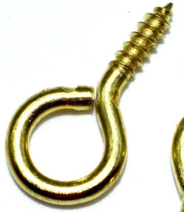 FAST PAK VALUE 2524 65MM SCREW EYES BRASSED 3 PER PACK. FP2524 \\\KD02172